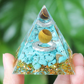 Pirâmide de Cristal Ametista Natural - Gerador de Energia Orgonite