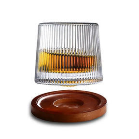 Copo de Whisky Giratório 360° em Cristal - Base Rotativa