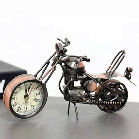 Relógio de Mesa Motocicleta Bronze - Decoração Criativa