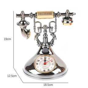 Relógio Despertador Retro de Mesa - Estilo Telefone Vintage
