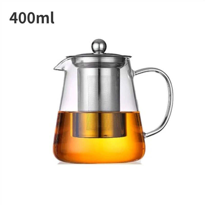 Bule de Vidro Resistente com Infusor de Chá Inox