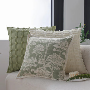 Capa de Almofada Jacquard Verde Matchá para Sofá
