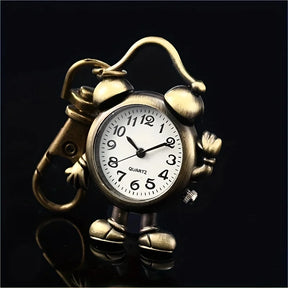 Relógio Despertador Vintage com Chaveiro Personalizado