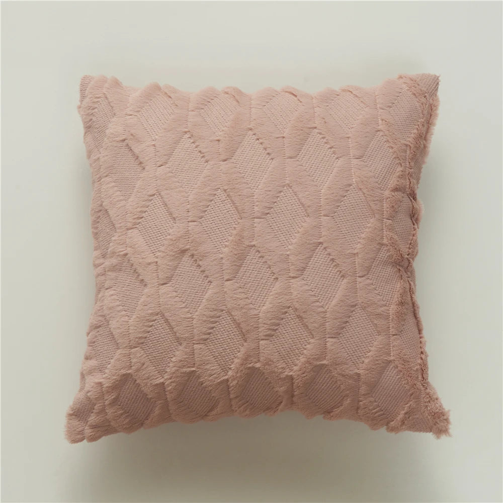 Capa de Almofada Plush Aconchegante para Sofá e Sala
