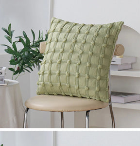 Capa de Almofada Jacquard Verde Matchá para Sofá