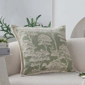 Capa de Almofada Jacquard Verde Matchá para Sofá