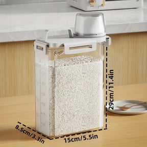 Caixa Hermética para Grãos 2,5L - Pote Organizador de Cozinha