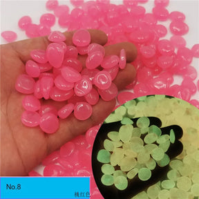 Pedras Luminosas Fosforescentes para Jardim e Aquário - Kit 100 Peças