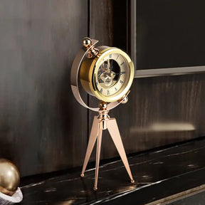 Relógio de Mesa Luxo em Ouro - Decoração Moderna