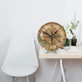 Relógio de Parede Bússola Náutica - Decoração Elegante