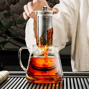Bule de Vidro Resistente com Infusor de Chá Inox
