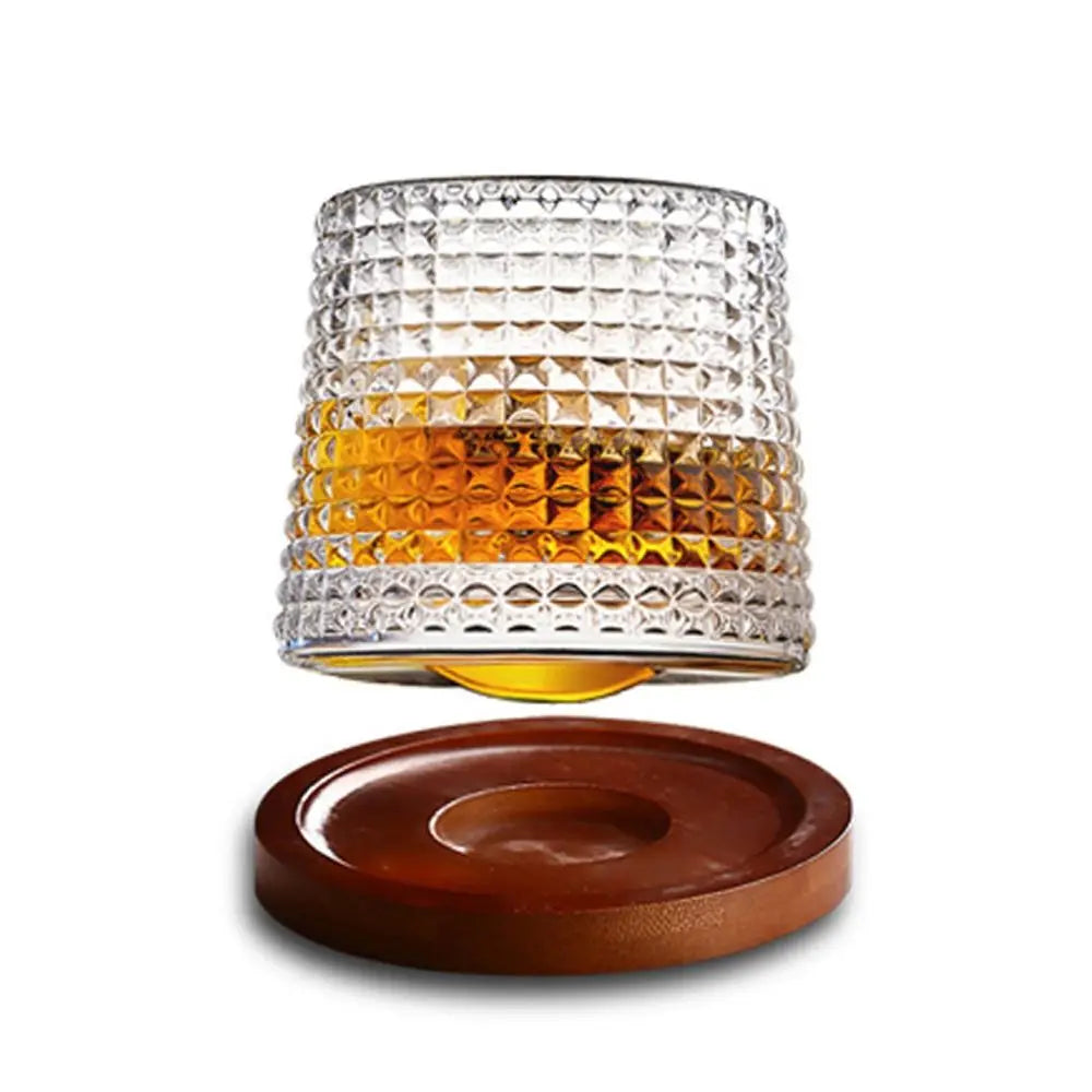 Copo de Whisky Giratório 360° em Cristal - Base Rotativa