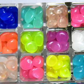 Pedras Luminosas Fosforescentes para Jardim e Aquário - Kit 100 Peças