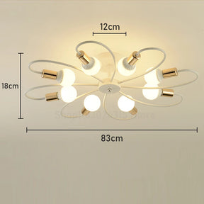 Lustre de Teto Industrial Retrô em Ferro