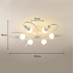 Lustre de Teto Industrial Retrô em Ferro