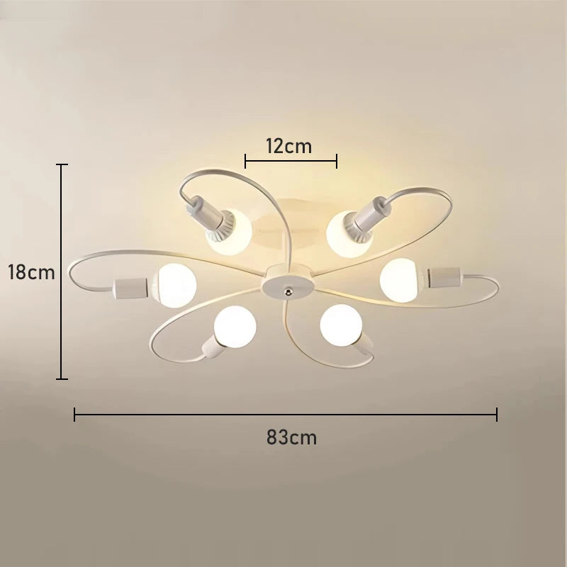 Lustre de Teto Industrial Retrô em Ferro