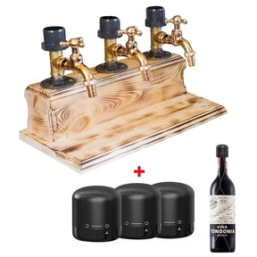Dispenser de Bebidas em Formato de Torneira de Madeira - Presente para Bar