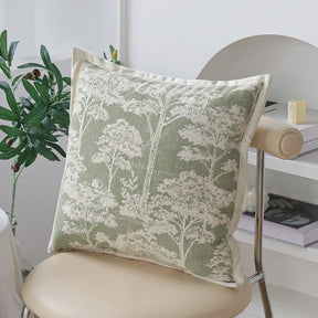 Capa de Almofada Jacquard Verde Matchá para Sofá