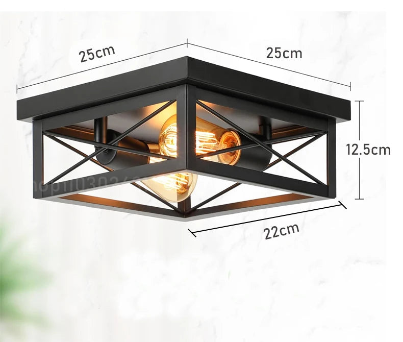 Luminária de Teto Industrial Retro para Sala e Cozinha