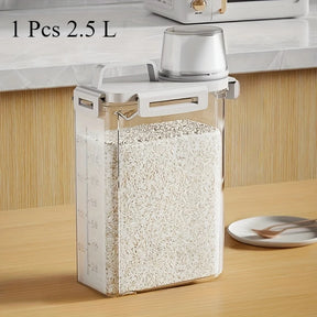 Caixa Hermética para Grãos 2,5L - Pote Organizador de Cozinha