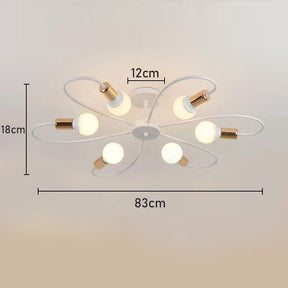 Lustre de Teto Industrial Retrô em Ferro