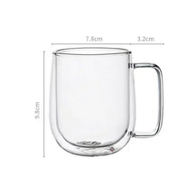 Caneca de Vidro Borossilicato Dupla Parede 150-350ml
