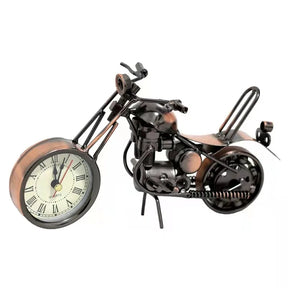 Relógio de Mesa Motocicleta Bronze - Decoração Criativa