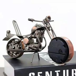Relógio de Mesa Motocicleta Bronze - Decoração Criativa
