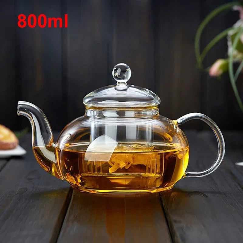 Bule de Vidro Borosilicato Resistente ao Calor 400ml/1000ml
