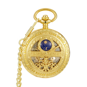 Relógio de Bolso Mecânico Vintage com Design Steampunk