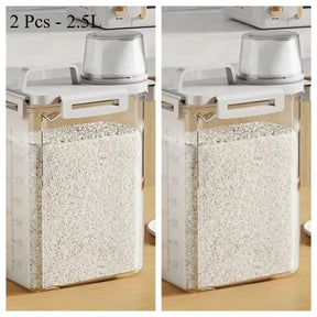Caixa Hermética para Grãos 2,5L - Pote Organizador de Cozinha