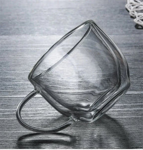 Caneca de Vidro Borossilicato Dupla Parede 150-350ml