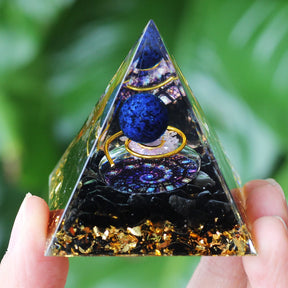 Pirâmide de Cristal Ametista Natural - Gerador de Energia Orgonite
