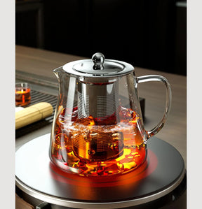 Bule de Vidro Resistente com Infusor de Chá Inox