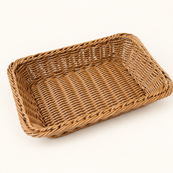 Cesto Organizador Retangular Efeito Rattan