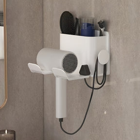 Organizador de Parede Multifuncional para Banheiro - Design Moderno para Secador, Pentes, Lâminas e Maquiagem