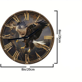Relógio de Parede Águia em Alumínio - Decoração Elegante