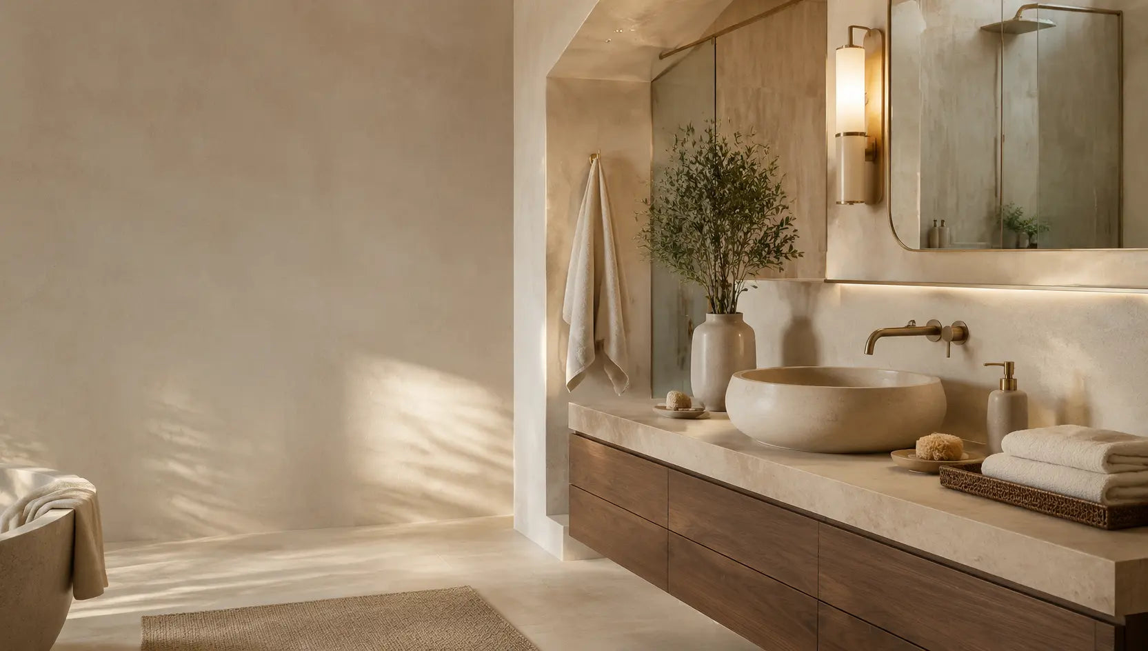 Banheiro elegante e acolhedor Casa Emerich
